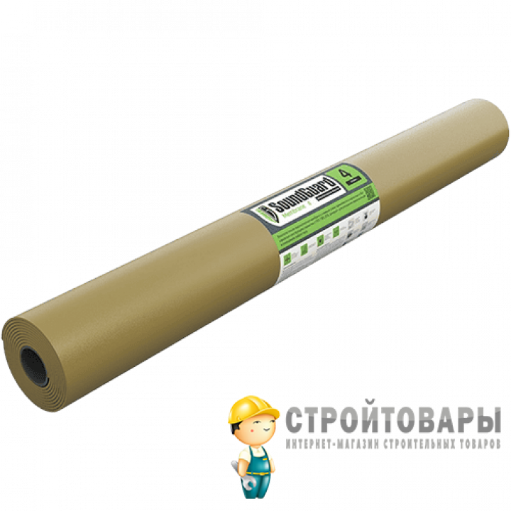 Мембрана SoundGuard Membrane 4 мм 2500*1200* 3.8 мм (3 м²), на бесклеевой основе