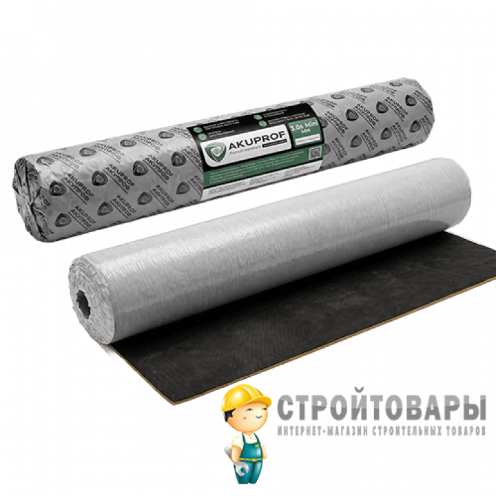 Akuprof Premium Membrane 3S mini 2500х600х3мм (1,5м²) самоклеящаяся